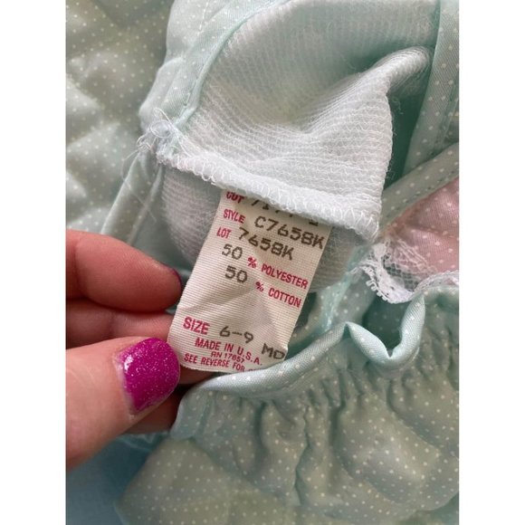 vintage evy of california overall set 6-9 months - Picture 7 of 9